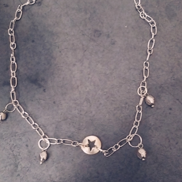 Silver Drop Bead choker necklace - Picture 2 of 2